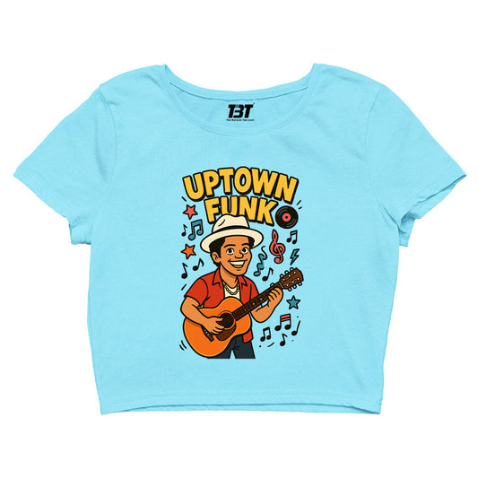 bruno mars uptown funk crop top music band buy online united states of america usa the banyan tee tbt men women girls boys unisex sky blue