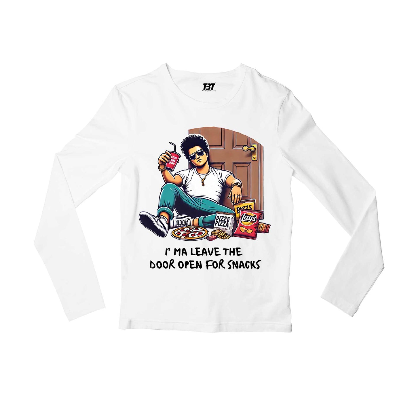 bruno mars door open full sleeves long sleeves music band buy online india the banyan tee tbt men women girls boys unisex white