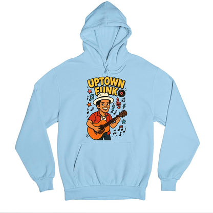 bruno mars uptown funk hoodie hooded sweatshirt winterwear music band buy online united states usa the banyan tee tbt men women girls boys unisex baby blue