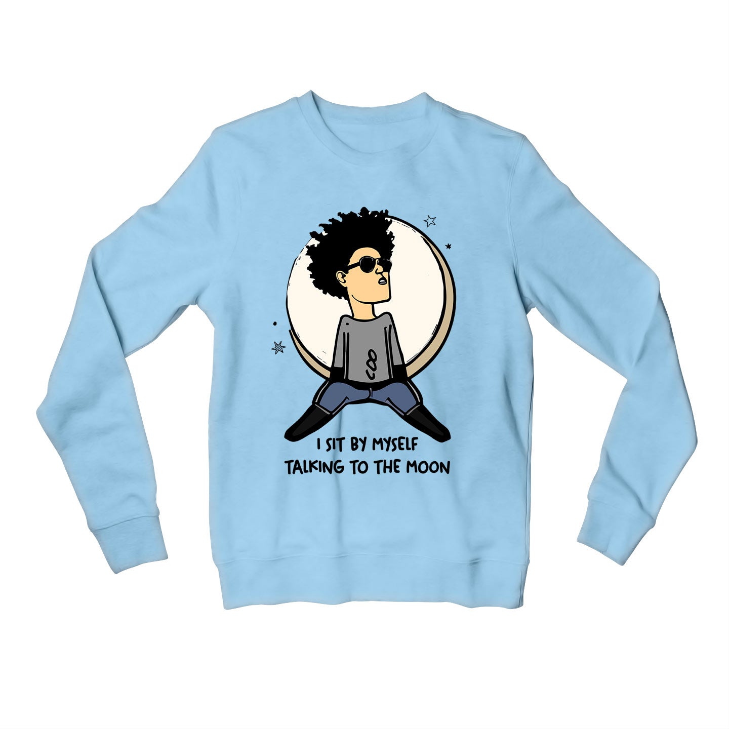 bruno mars talking to the moon sweatshirt upper winterwear music band buy online united states of america usa the banyan tee tbt men women girls boys unisex baby blue