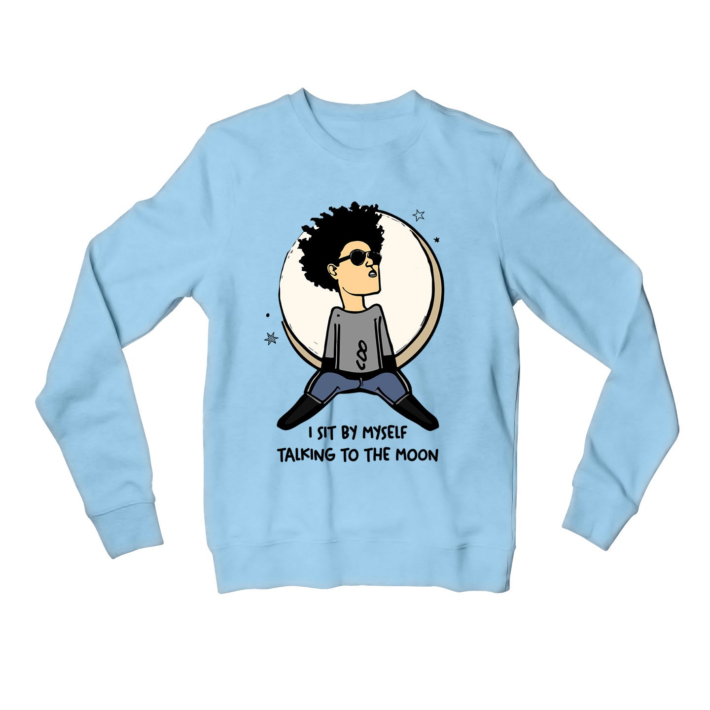 bruno mars talking to the moon sweatshirt upper winterwear music band buy online united states usa the banyan tee tbt men women girls boys unisex baby blue