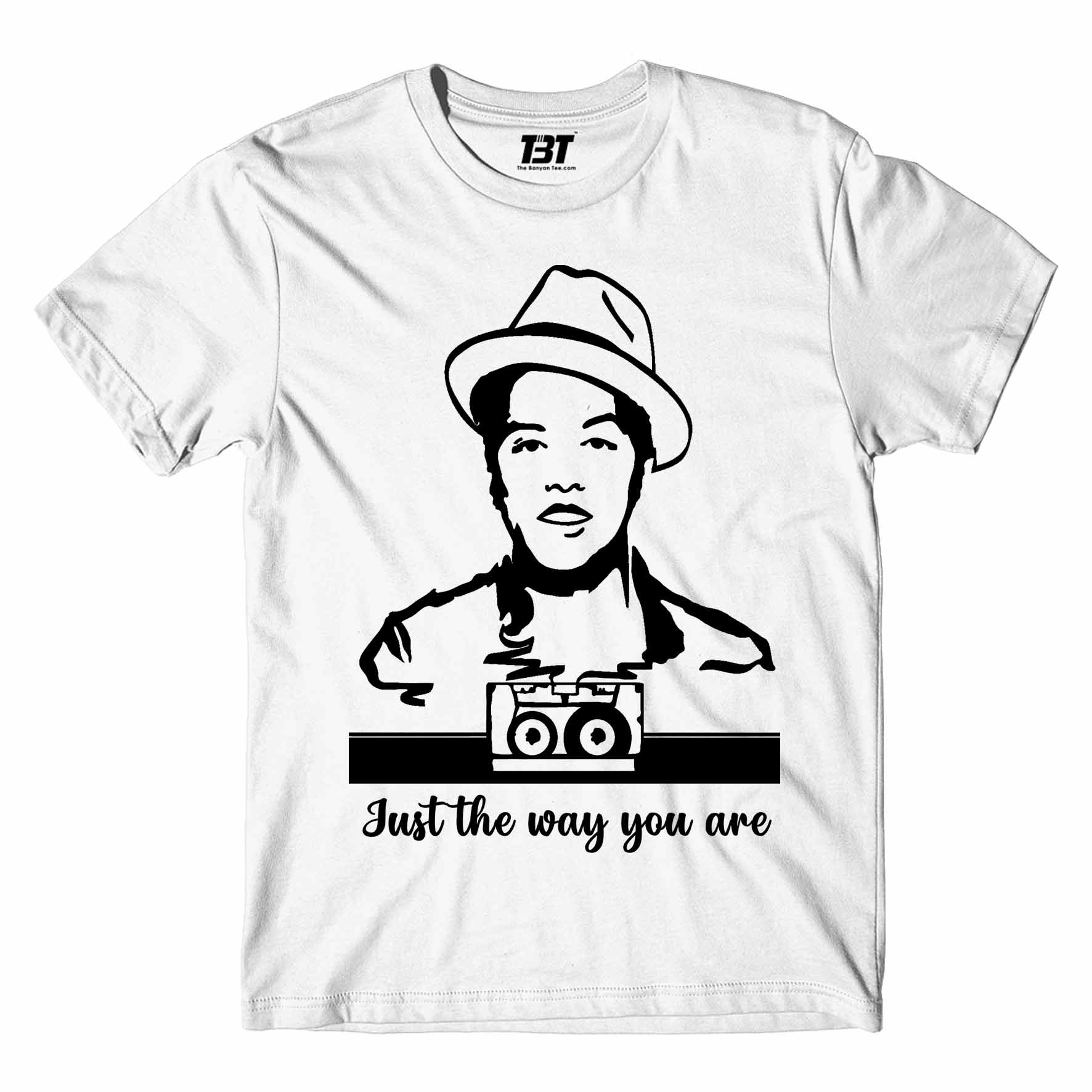 bruno mars just the way you are t-shirt music band buy online united states of america usa the banyan tee tbt men women girls boys unisex white