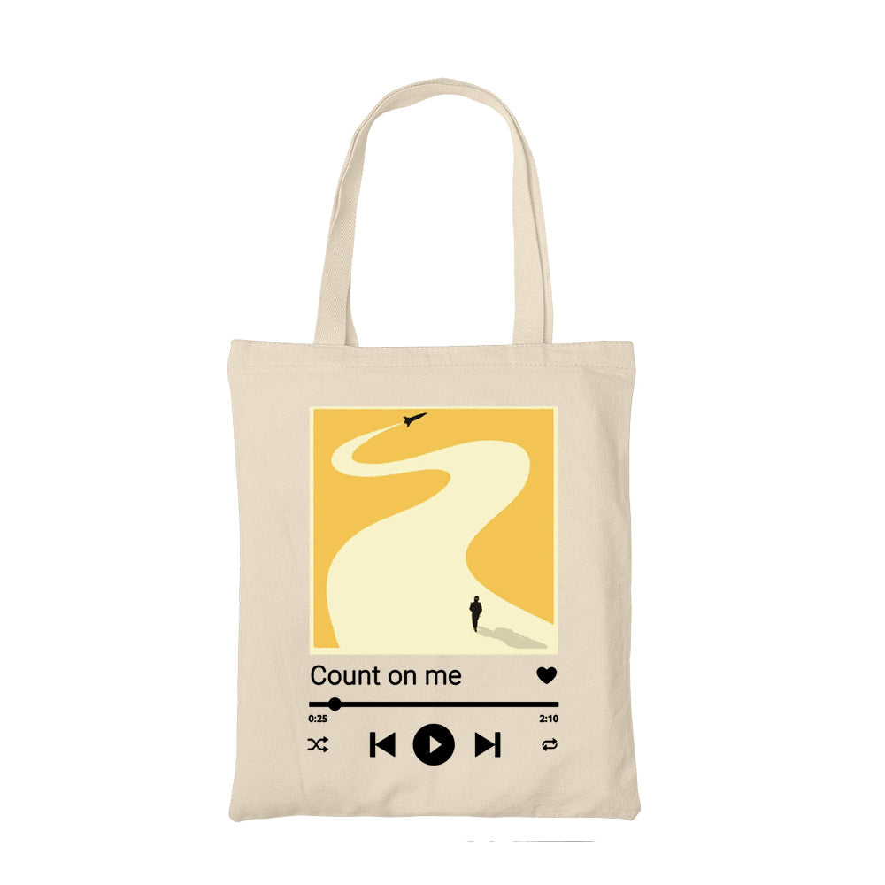 bruno mars count on me tote bag hand printed cotton women men unisex