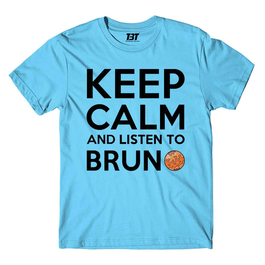 bruno mars keep calm t-shirt music band buy online united states of america usa the banyan tee tbt men women girls boys unisex Sky Blue