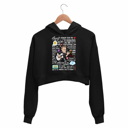 bryan adams everything i doodle crop hoodie hooded sweatshirt upper winterwear music band buy online india the banyan tee tbt men women girls boys unisex black