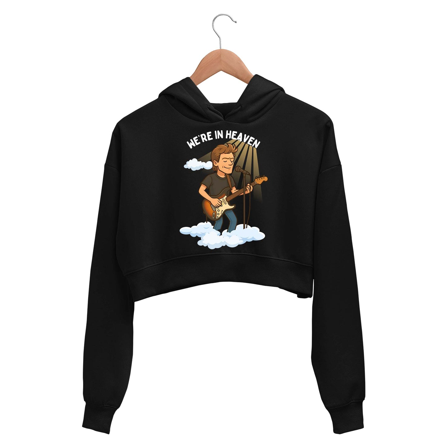 bryan adams heaven crop hoodie hooded sweatshirt upper winterwear music band buy online india the banyan tee tbt men women girls boys unisex black