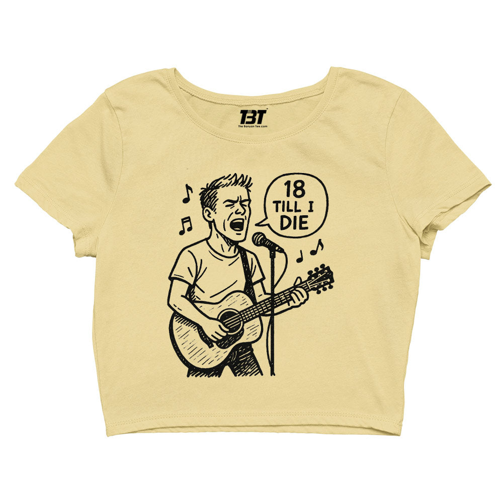 bryan adams 18 till i die crop top music band buy online united states of america usa the banyan tee tbt men women girls boys unisex Beige