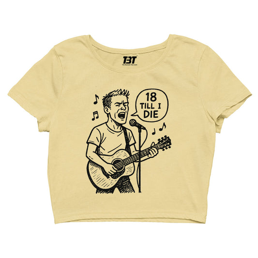 bryan adams 18 till i die crop top music band buy online united states of america usa the banyan tee tbt men women girls boys unisex Beige