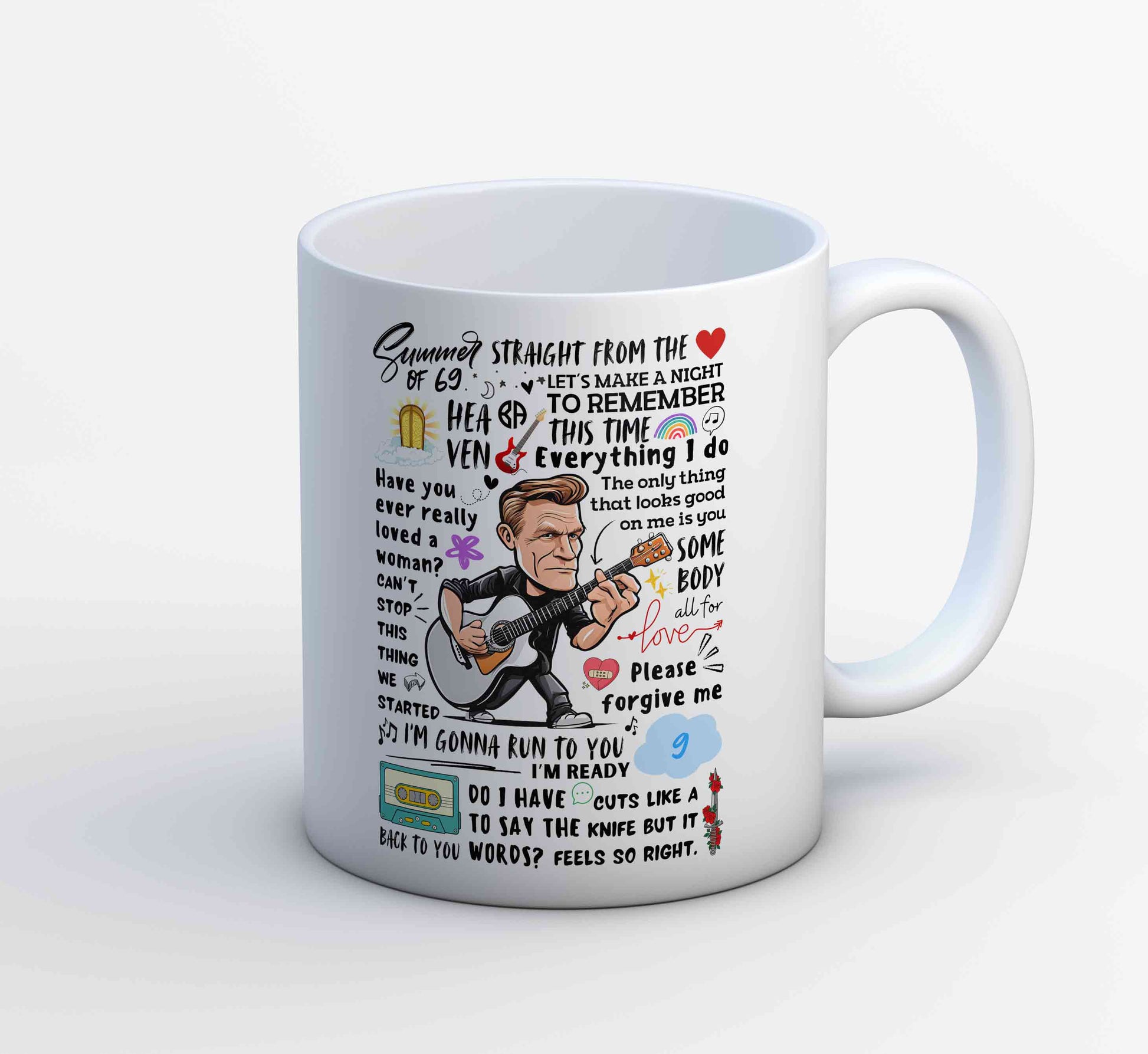 bryan adams everything i doodle mug coffee ceramic music band buy online united states of america usa the banyan tee tbt men women girls boys unisex  