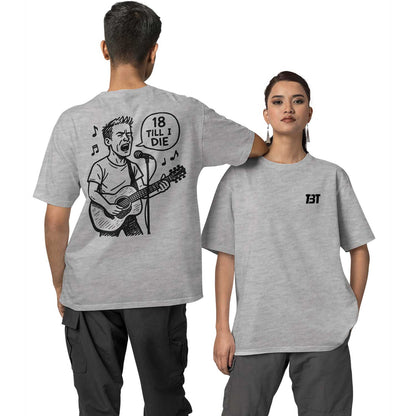 bryan adams oversized t shirt - 18 till i die music t-shirt grey buy online india the banyan tee tbt men women girls boys unisex