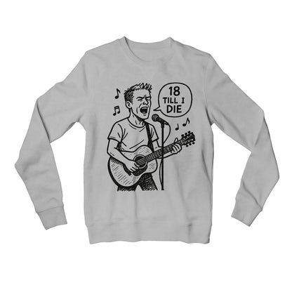 bryan adams 18 till i die sweatshirt upper winterwear music band buy online united states usa the banyan tee tbt men women girls boys unisex gray