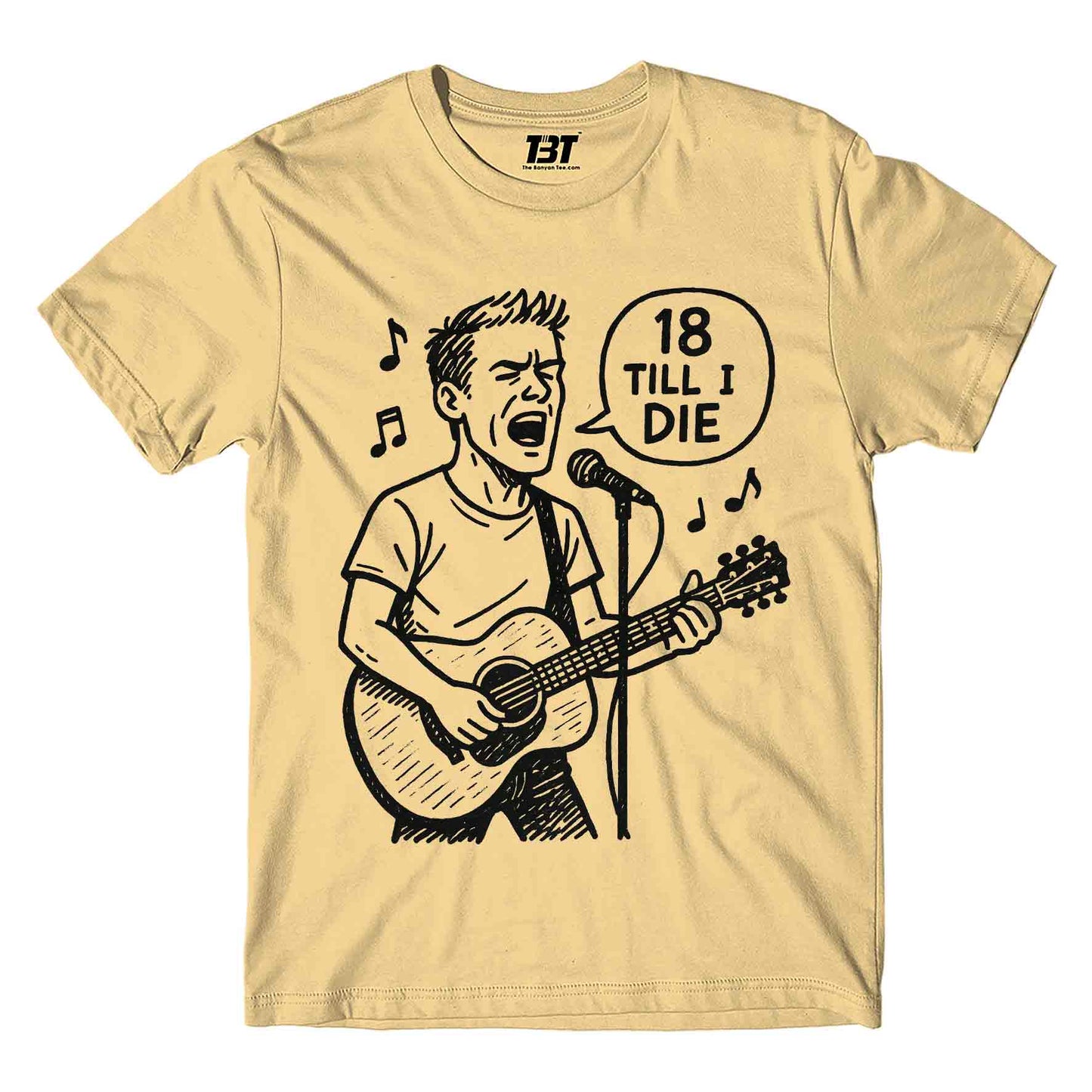 bryan adams 18 till i die t-shirt music band buy online united states of america usa the banyan tee tbt men women girls boys unisex Beige