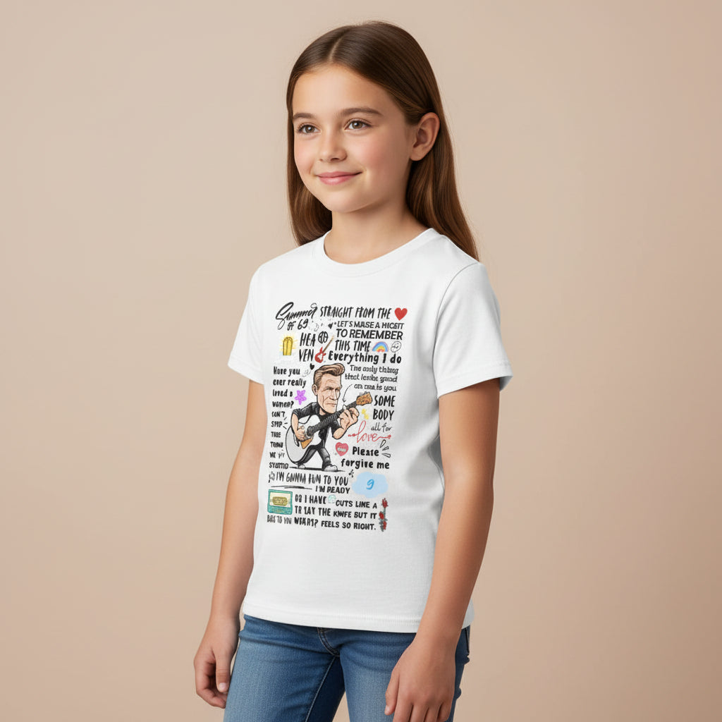 bryan adams everything i doodle t-shirt music band buy online united states of america usa the banyan tee tbt men women girls boys unisex white