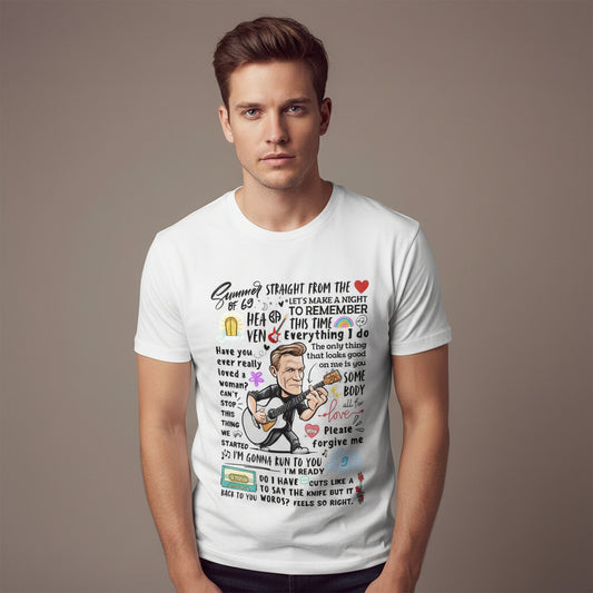 bryan adams everything i doodle t-shirt music band buy online united states of america usa the banyan tee tbt men women girls boys unisex white