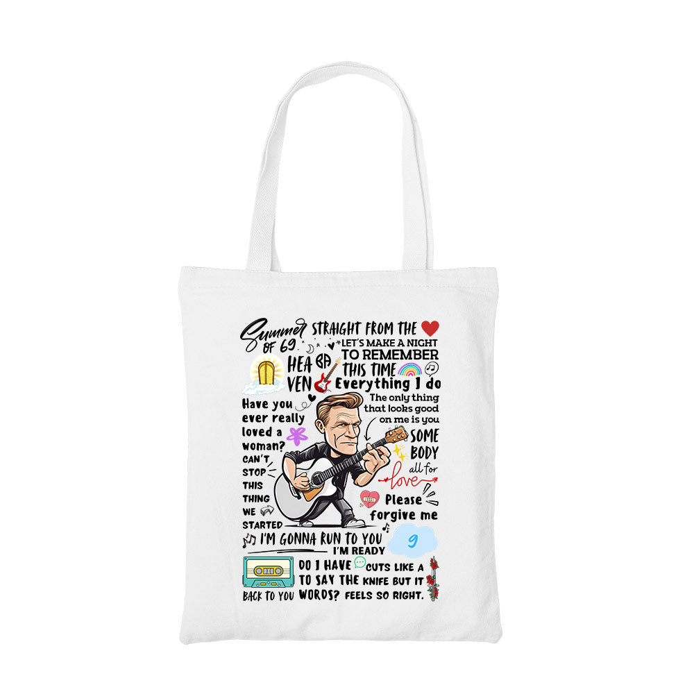 bryan adams everything i doodle tote bag cotton printed music band buy online united states usa the banyan tee tbt men women girls boys unisex