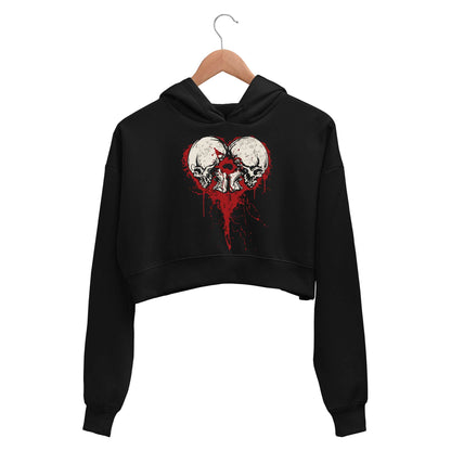 bullet for my valentine bullet heart crop hoodie hooded sweatshirt upper winterwear music band buy online india the banyan tee tbt men women girls boys unisex black