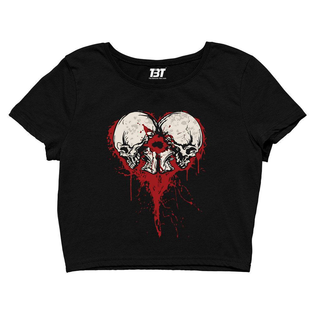 bullet for my valentine bullet heart crop top music band buy online united states of america usa the banyan tee tbt men women girls boys unisex navy
