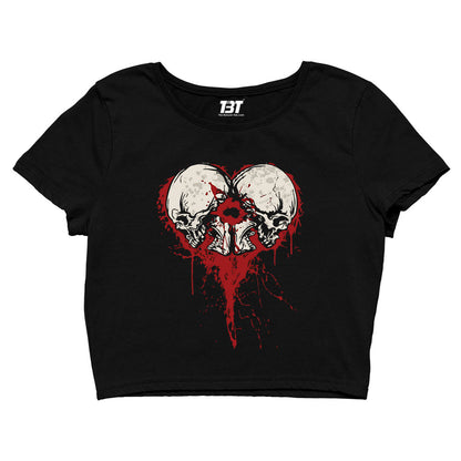 bullet for my valentine bullet heart crop top music band buy online united states of america usa the banyan tee tbt men women girls boys unisex navy