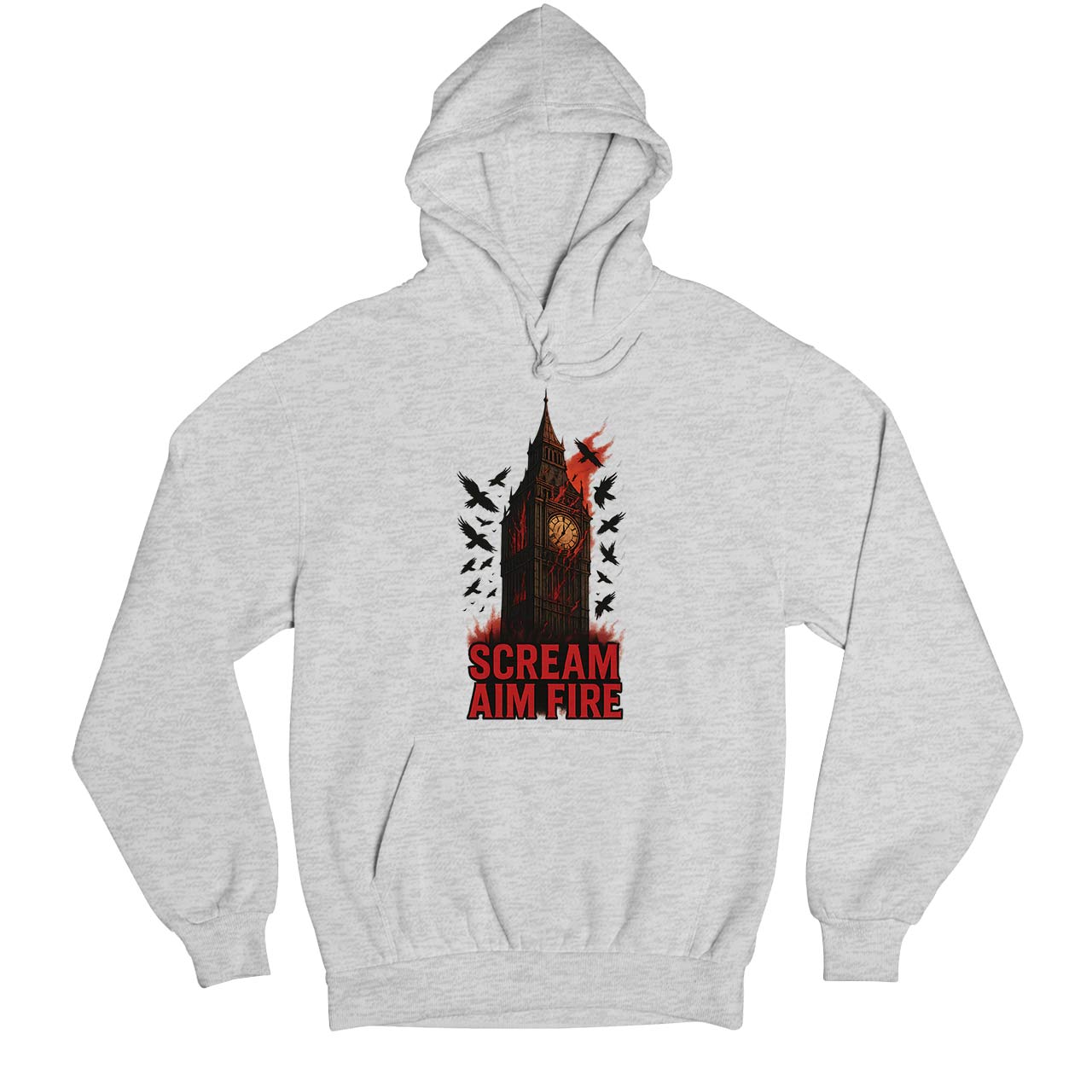 bullet for my valentine scream aim fire hoodie hooded sweatshirt winterwear music band buy online united states usa the banyan tee tbt men women girls boys unisex gray 