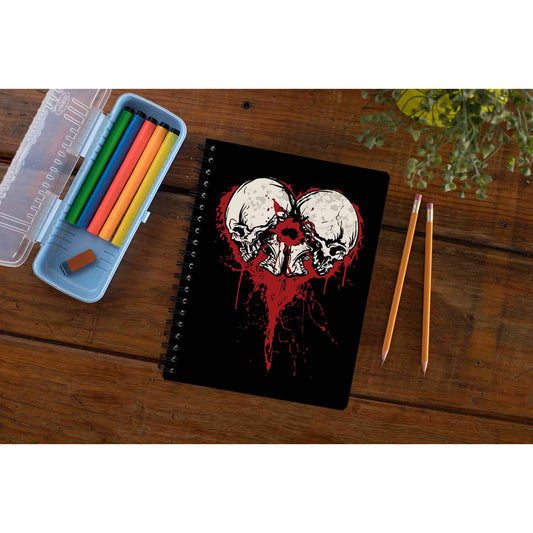 bullet for my valentine bullet heart notebook notepad diary buy online united states of america usa the banyan tee tbt unruled