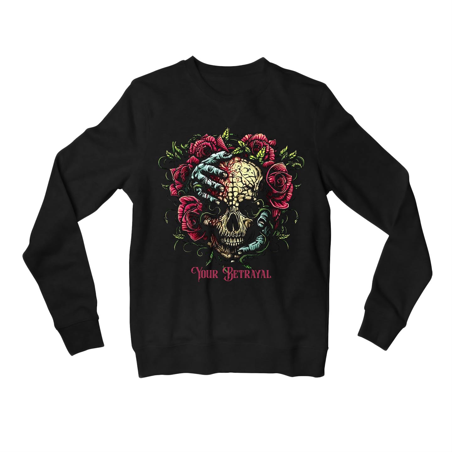 bullet for my valentine your betrayal sweatshirt upper winterwear music band buy online united states of america usa the banyan tee tbt men women girls boys unisex black