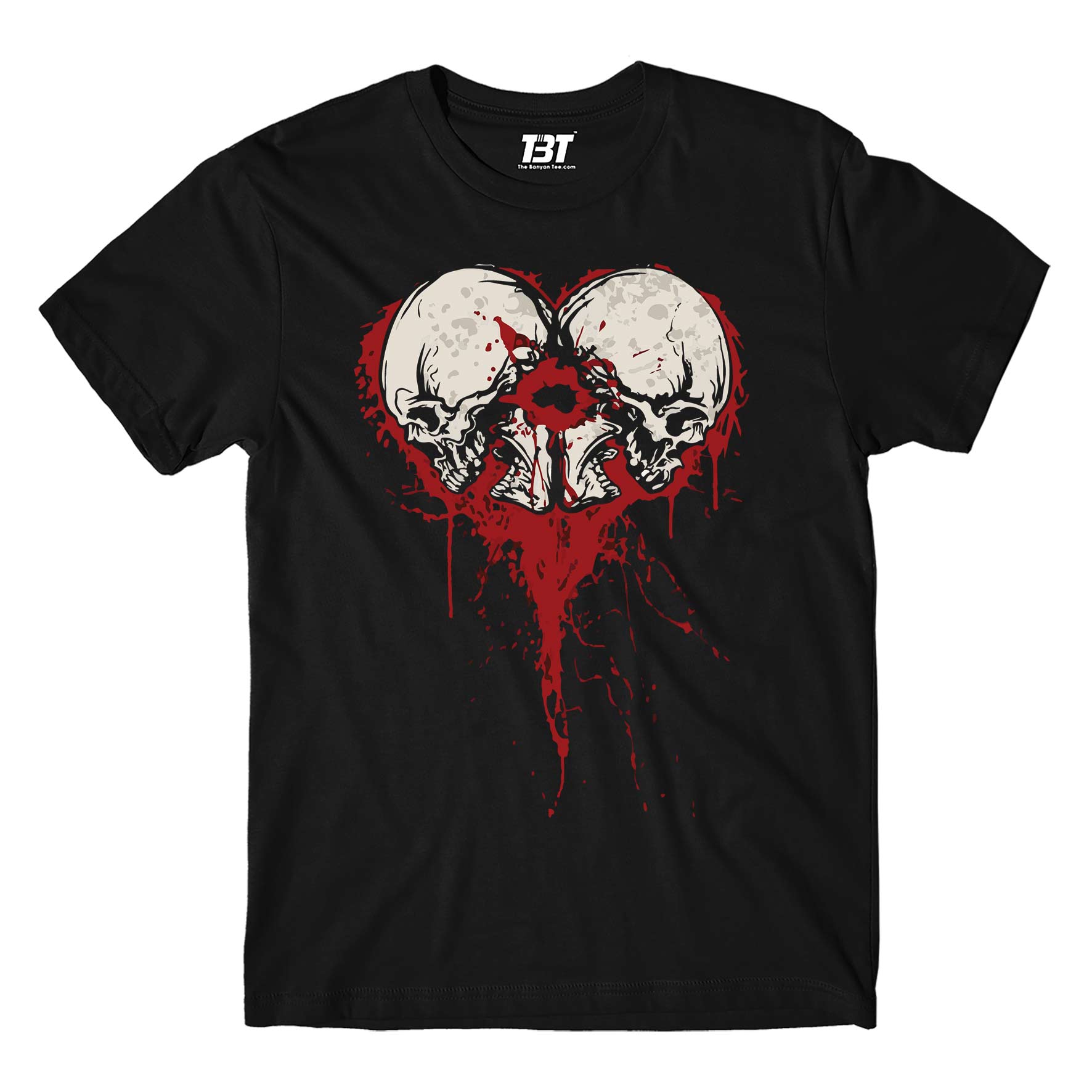 bullet for my valentine bullet heart t-shirt music band buy online usa united states the banyan tee tbt men women girls boys unisex navy