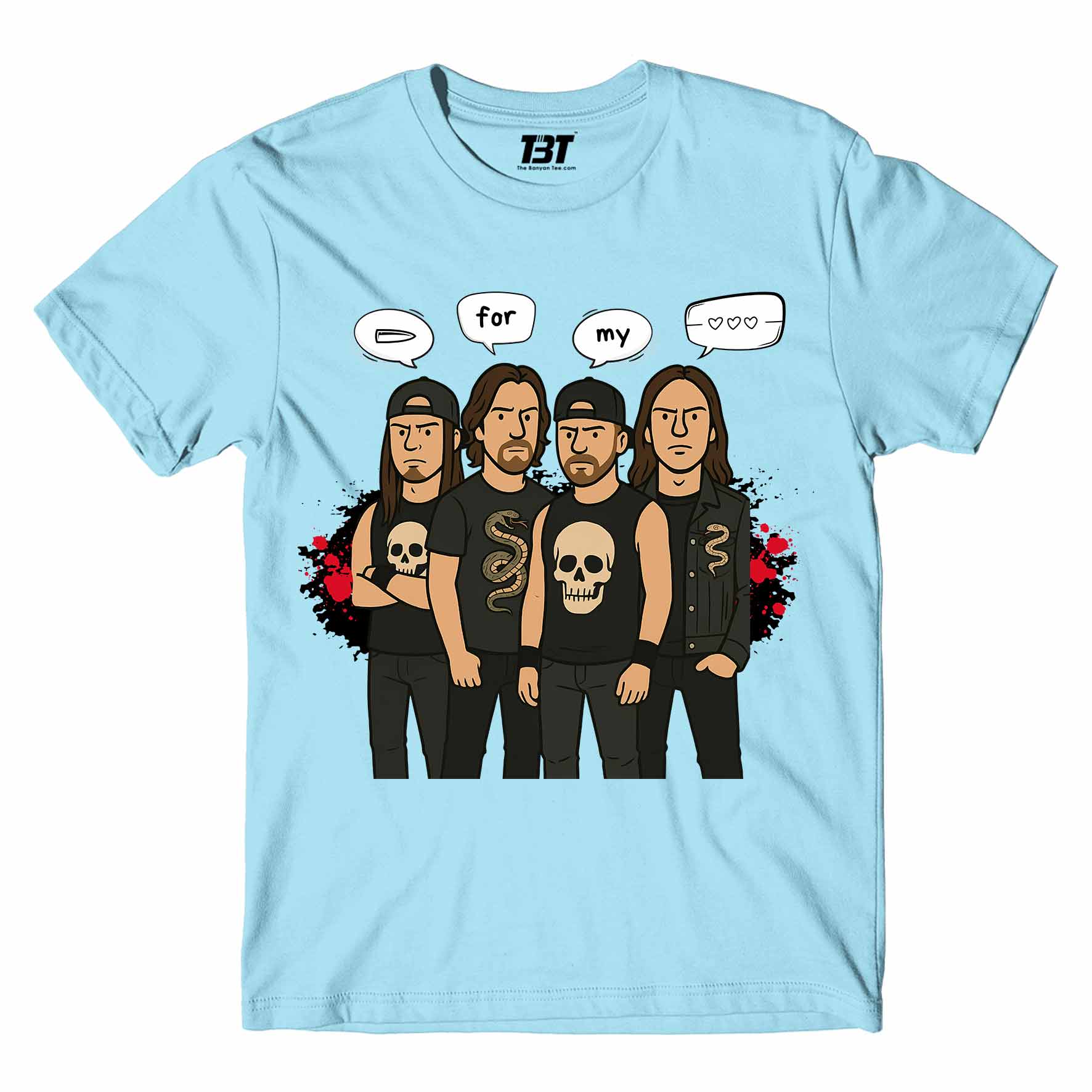 bullet for my valentine bullet gang t-shirt music band buy online united states usa the banyan tee tbt men women girls boys unisex turquoise 