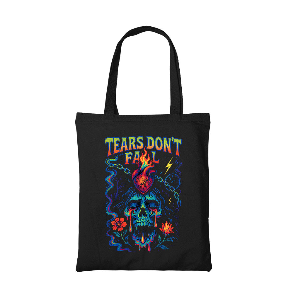 bullet for my valentine tears don't fall tote bag cotton printed music band buy online united states usa the banyan tee tbt men women girls boys unisex  