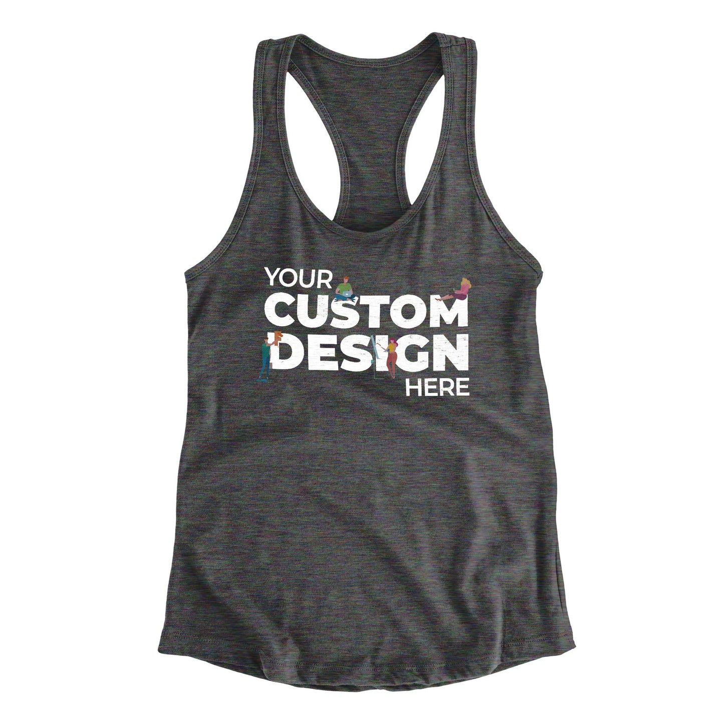 charcoal melange custom customizable tank top unisex different variants the banyan tee custom-made personalised custom t-shirts custom design personalized gifts