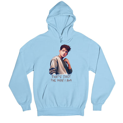 charlie puth the way i am hoodie hooded sweatshirt winterwear music band buy online united states usa the banyan tee tbt men women girls boys unisex baby blue