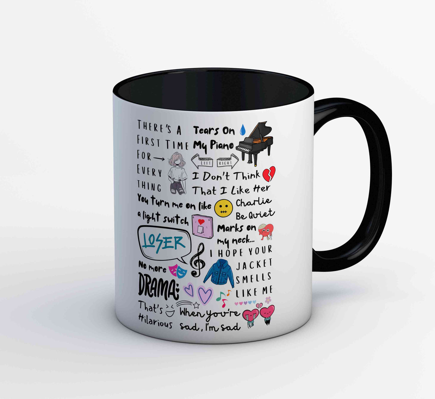 charlie puth doodle art mug coffee ceramic music band buy online usa united states of america the banyan tee tbt men women girls boys unisex