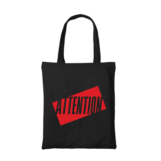 charlie puth attention tote bag hand printed cotton women men unisex