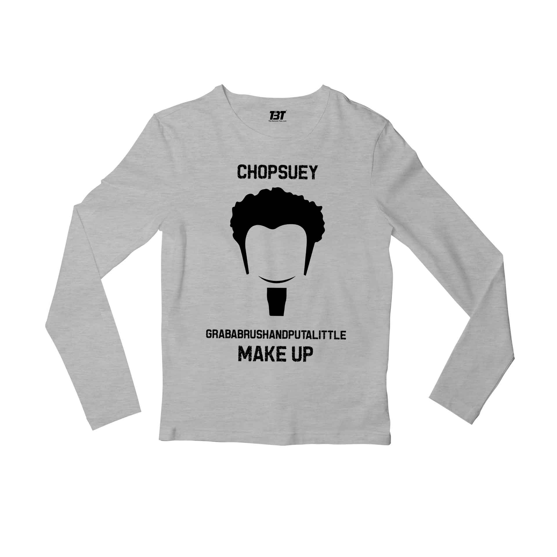 system of a down chopsuey full sleeves long sleeves music band buy online india the banyan tee tbt men women girls boys unisex gray