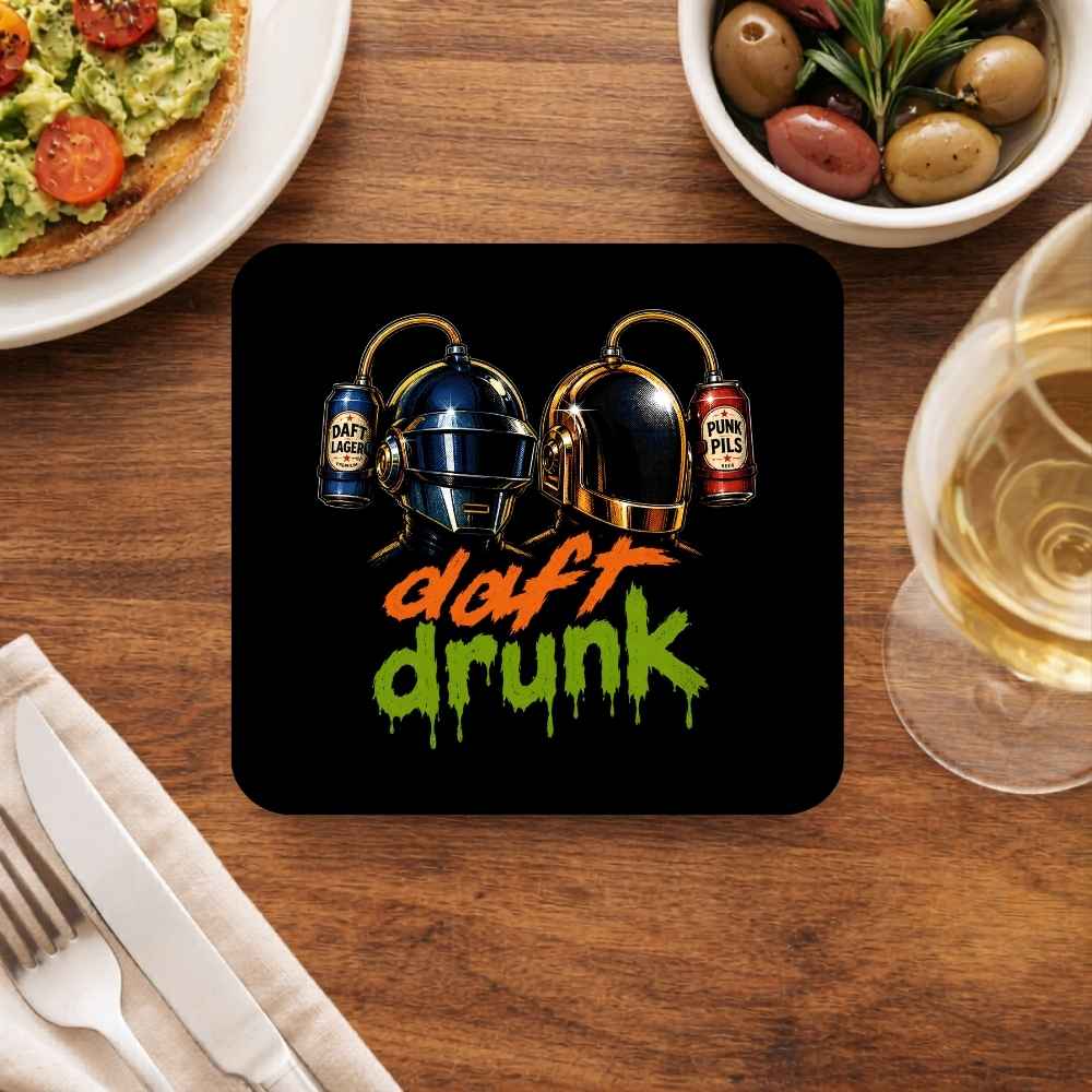 daft punk daft drunk coasters wooden table cups united states usan music band buy online united states usa the banyan tee tbt men women girls boys unisex  