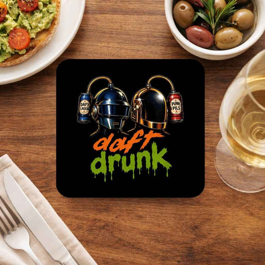 daft punk daft drunk coasters wooden table cups united states usan music band buy online united states usa the banyan tee tbt men women girls boys unisex  