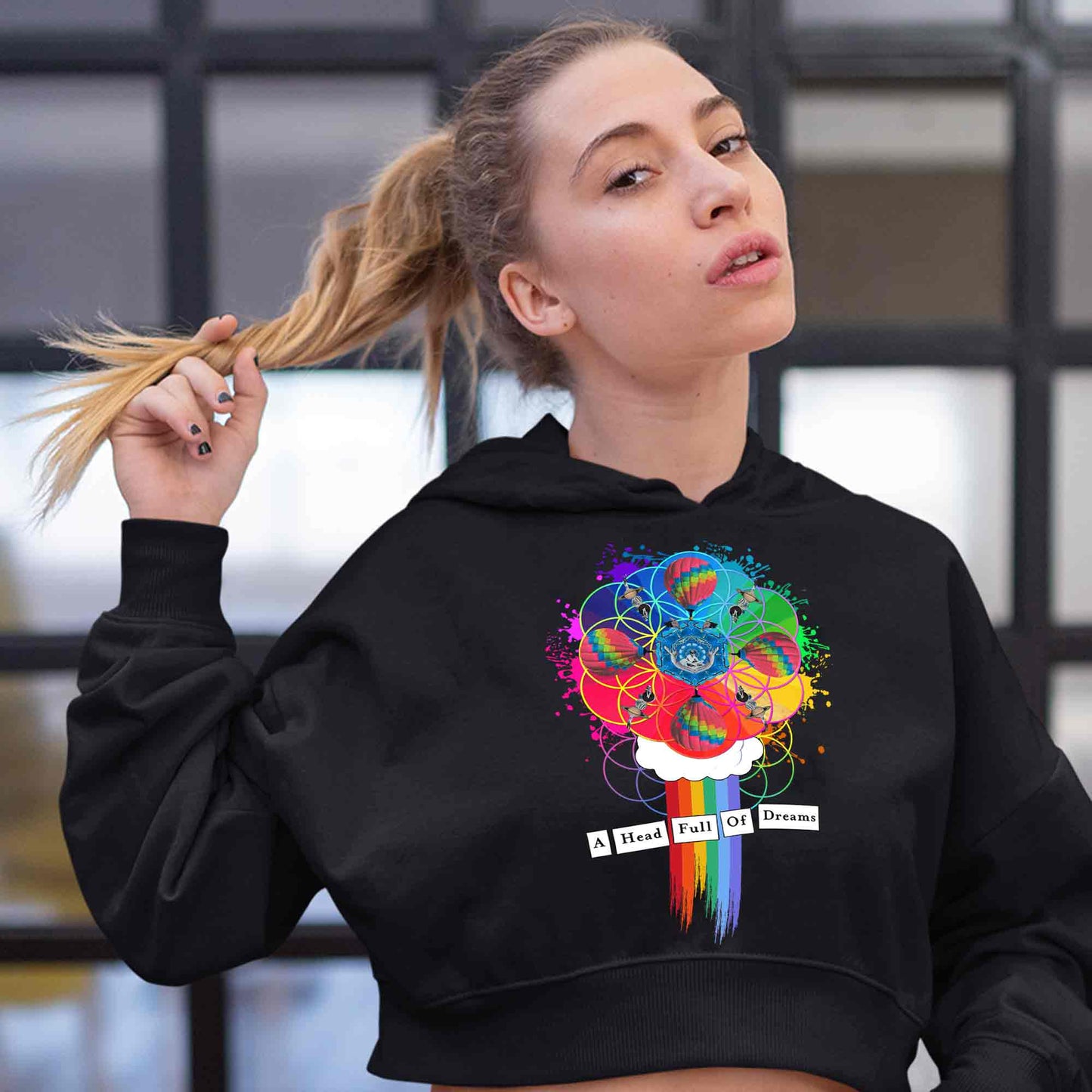 coldplay a head full of dreams crop hoodie hooded sweatshirt upper winterwear music band buy online india the banyan tee tbt men women girls boys unisex black