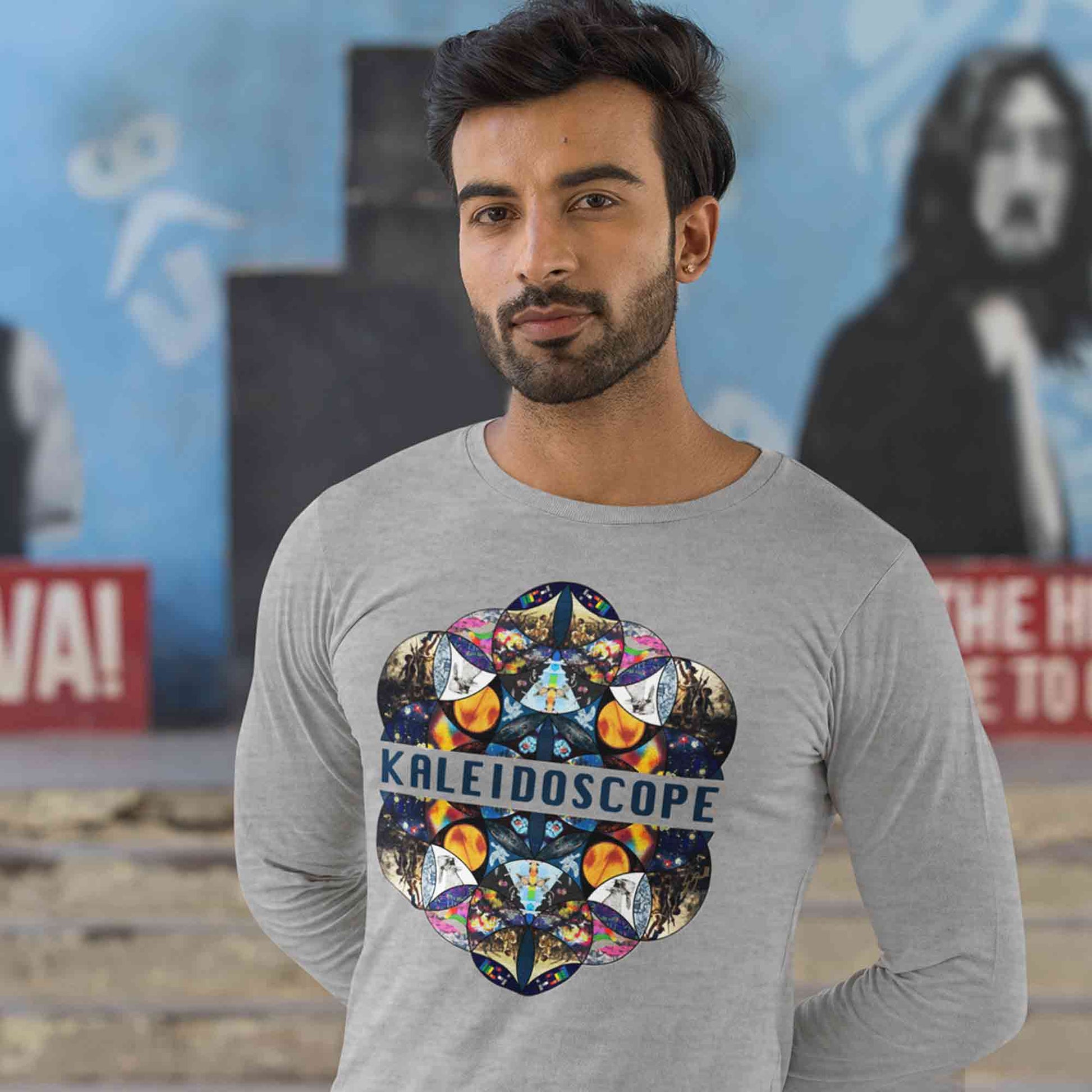 coldplay kaleidoscope full sleeves long sleeves music band buy online india the banyan tee tbt men women girls boys unisex gray