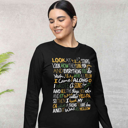 coldplay yellow full sleeves long sleeves music band buy online india the banyan tee tbt men women girls boys unisex black