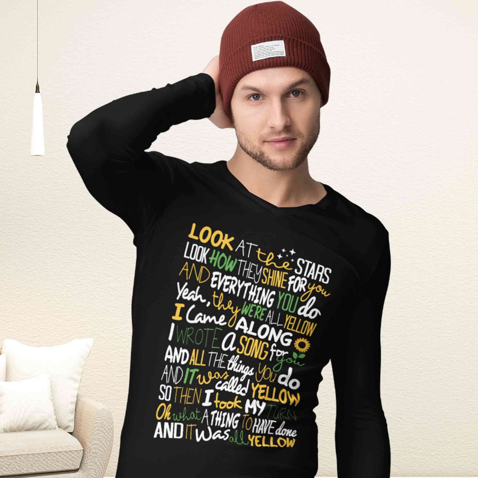 coldplay yellow full sleeves long sleeves music band buy online india the banyan tee tbt men women girls boys unisex black