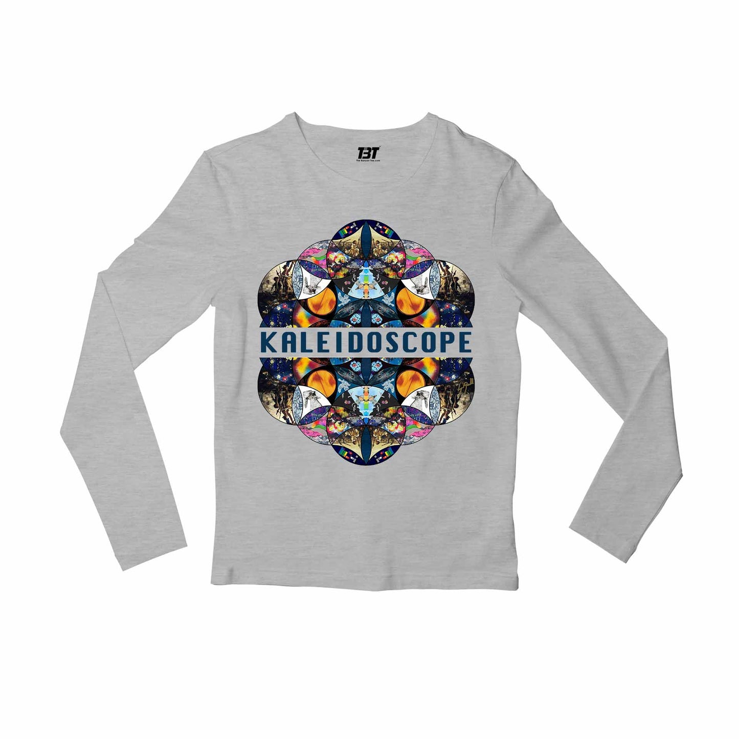 coldplay kaleidoscope full sleeves long sleeves music band buy online india the banyan tee tbt men women girls boys unisex gray