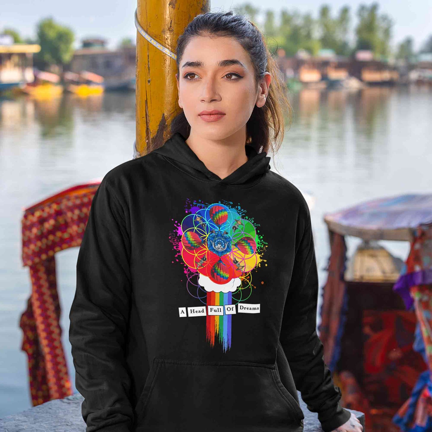 coldplay a head full of dreams hoodie hooded sweatshirt winterwear music band buy online united states usa the banyan tee tbt men women girls boys unisex black