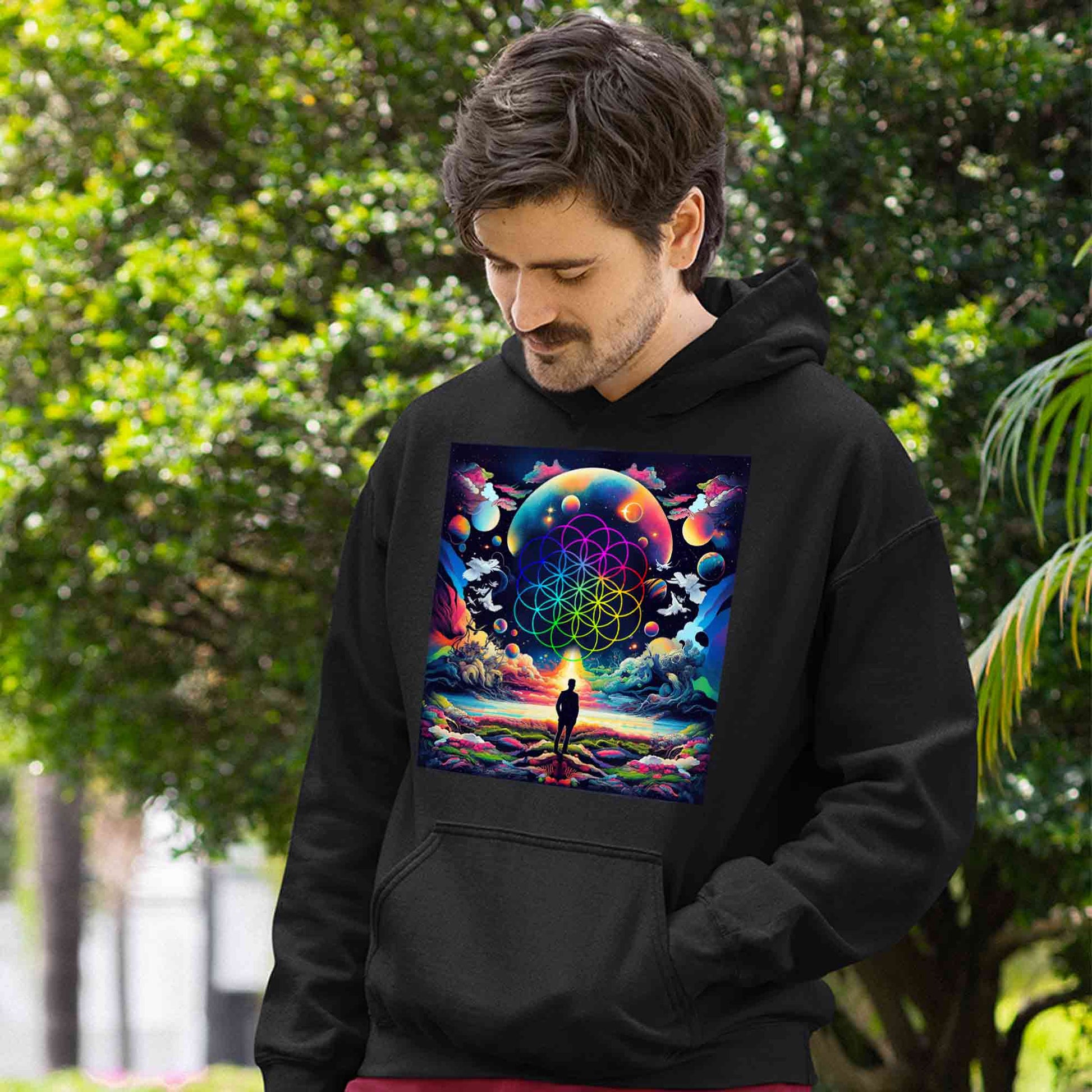 coldplay ethereal skies hoodie hooded sweatshirt winterwear music band buy online united states usa the banyan tee tbt men women girls boys unisex black