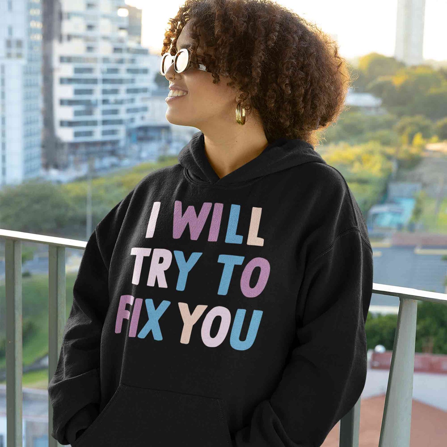 coldplay i will try to fix you hoodie hooded sweatshirt winterwear music band buy online united states usa the banyan tee tbt men women girls boys unisex black