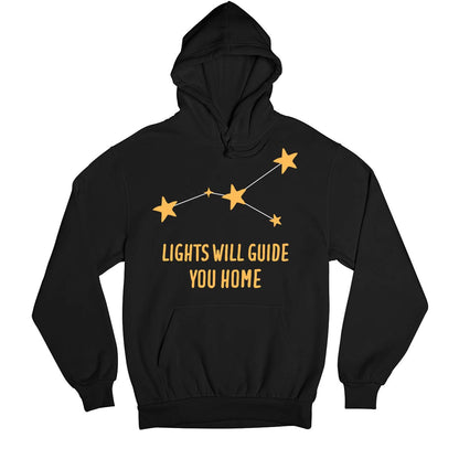 coldplay guiding lights hoodie hooded sweatshirt winterwear music band buy online united states of america usa the banyan tee tbt men women girls boys unisex black 