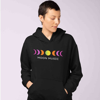 coldplay inspired moon music hoodie hooded sweatshirt winterwear music band buy online united states usa the banyan tee tbt men women girls boys unisex black