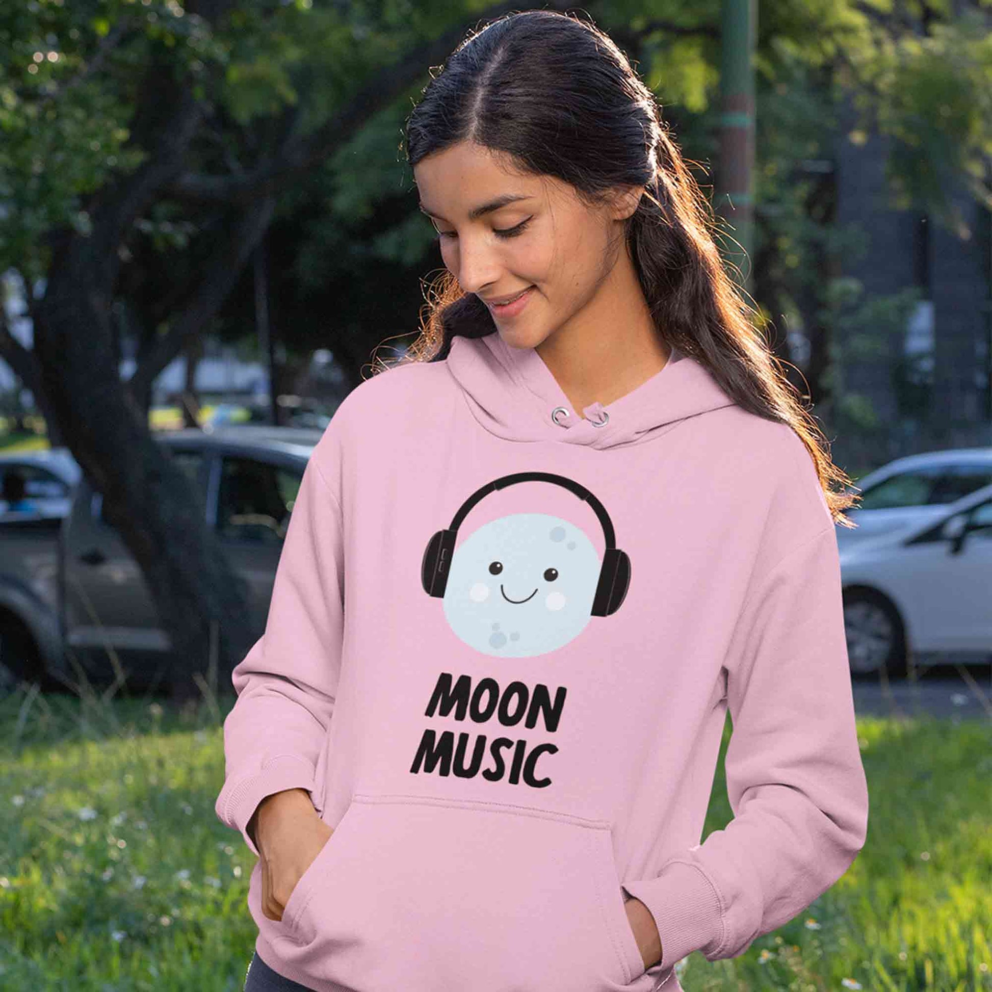 coldplay inspired moon tunes hoodie hooded sweatshirt winterwear music band buy online united states usa the banyan tee tbt men women girls boys unisex baby pink