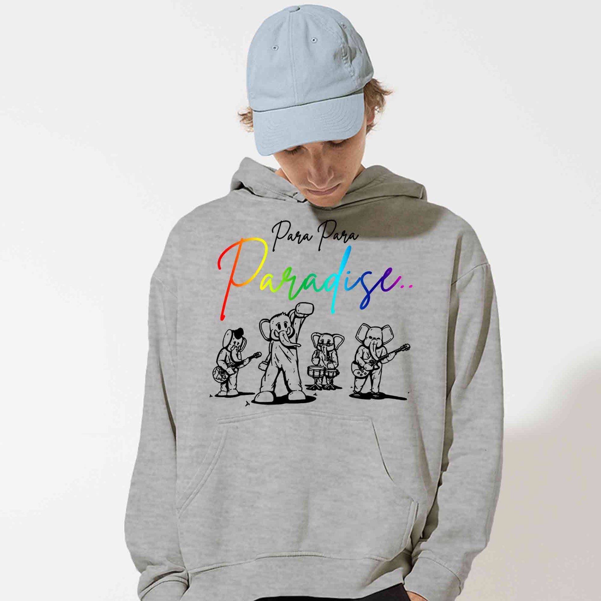 coldplay para para paradise hoodie hooded sweatshirt winterwear music band buy online united states usa the banyan tee tbt men women girls boys unisex gray