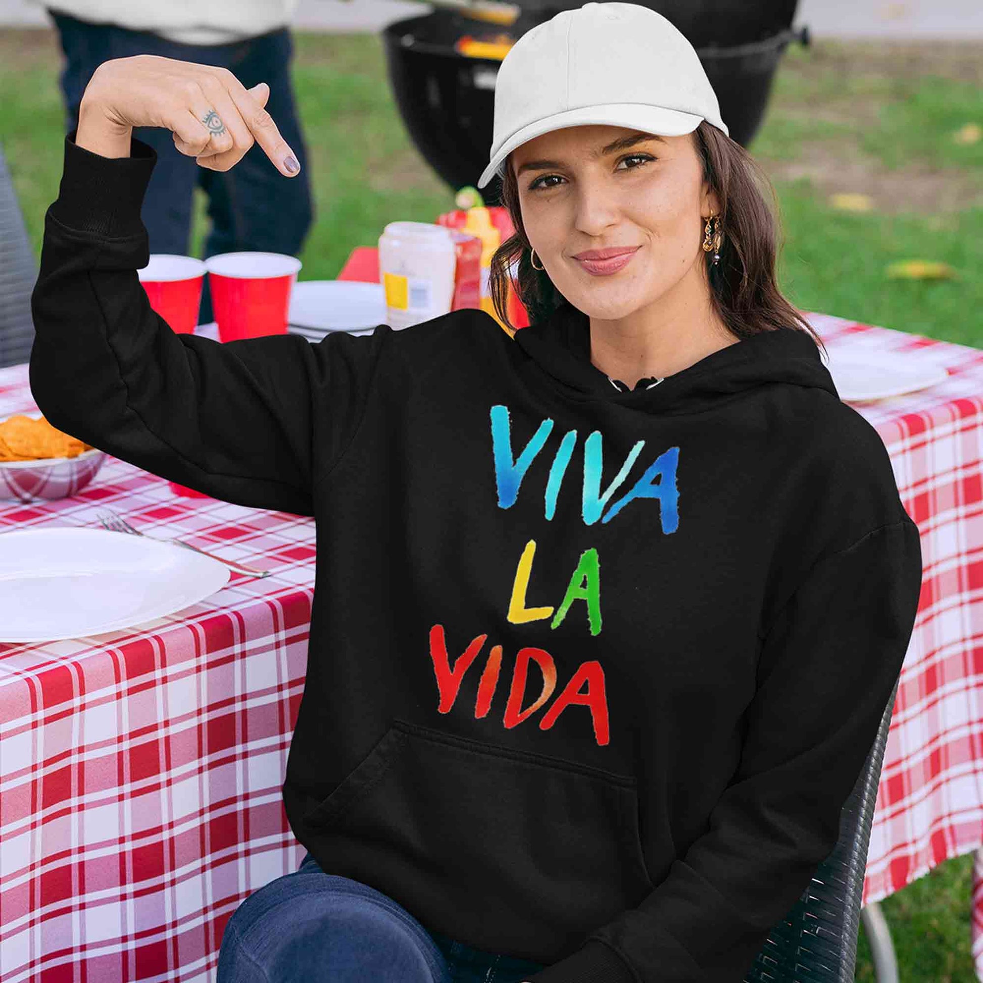 coldplay viva la vida hoodie hooded sweatshirt winterwear music band buy online united states usa the banyan tee tbt men women girls boys unisex black