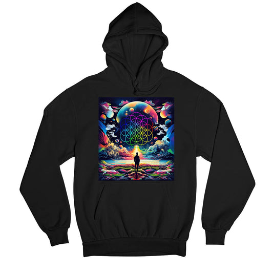 coldplay ethereal skies hoodie hooded sweatshirt winterwear music band buy online united states usa the banyan tee tbt men women girls boys unisex black