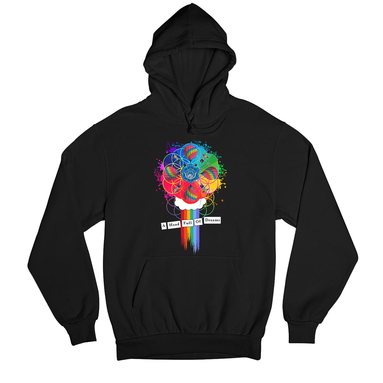 coldplay a head full of dreams hoodie hooded sweatshirt winterwear music band buy online united states usa the banyan tee tbt men women girls boys unisex black